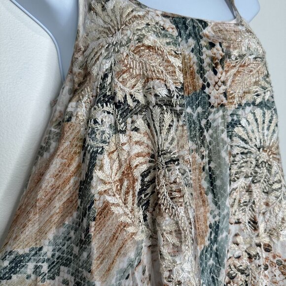 Love Kyla Tank Dress Size S Silk Blend Seo Iris Embroidered Hi Lo - Picture 3 of 8